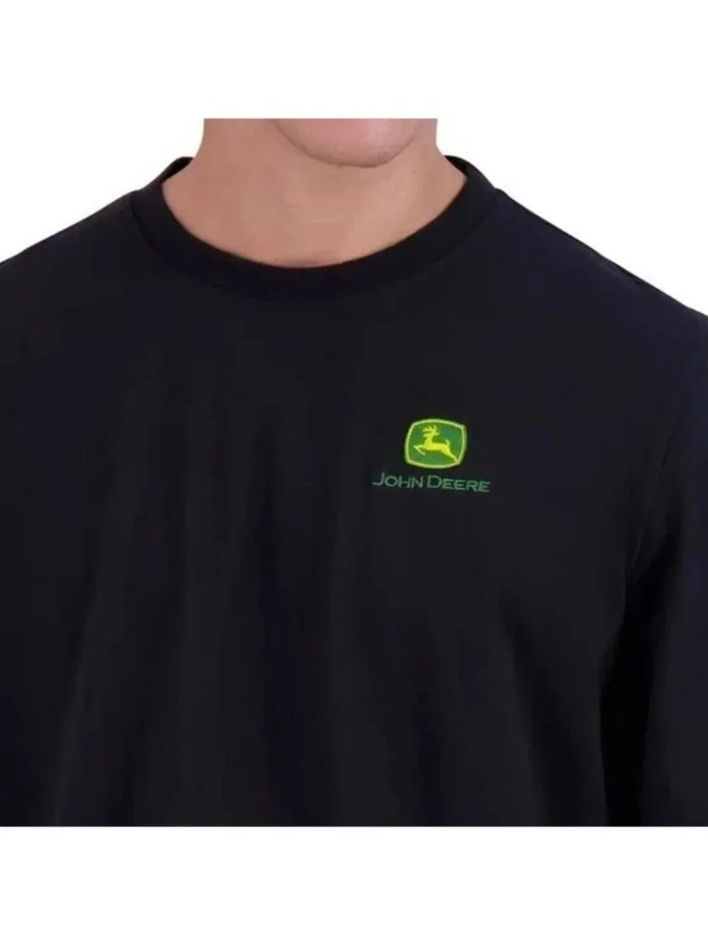 John Deere Men's Black Long-Sleeve T-Shirt S 100% Cotton e1500